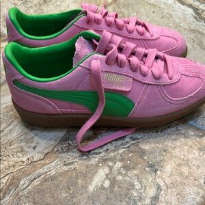 Puma Pink and Green Sneakers
